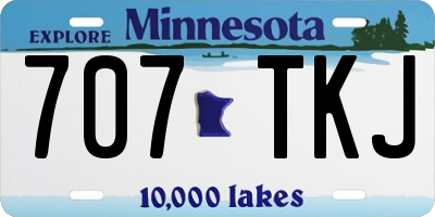 MN license plate 707TKJ