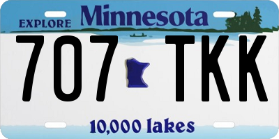 MN license plate 707TKK