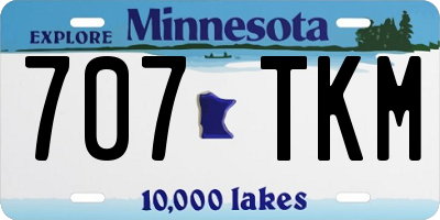 MN license plate 707TKM