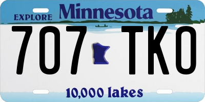 MN license plate 707TKO