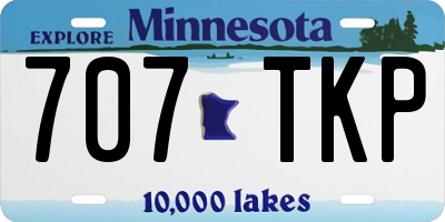 MN license plate 707TKP