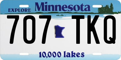 MN license plate 707TKQ