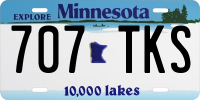 MN license plate 707TKS