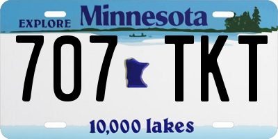 MN license plate 707TKT