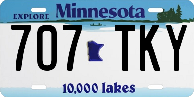 MN license plate 707TKY