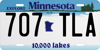 MN license plate 707TLA
