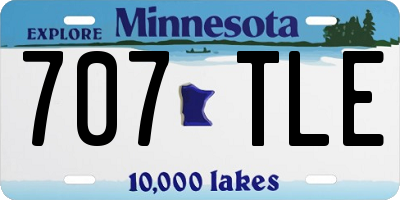 MN license plate 707TLE