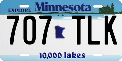 MN license plate 707TLK