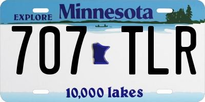 MN license plate 707TLR