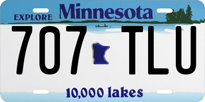 MN license plate 707TLU
