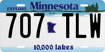MN license plate 707TLW