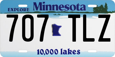MN license plate 707TLZ