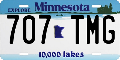 MN license plate 707TMG
