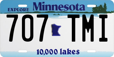 MN license plate 707TMI