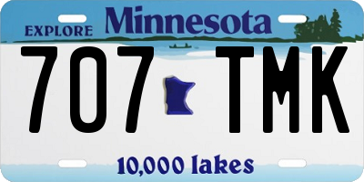 MN license plate 707TMK