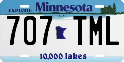 MN license plate 707TML