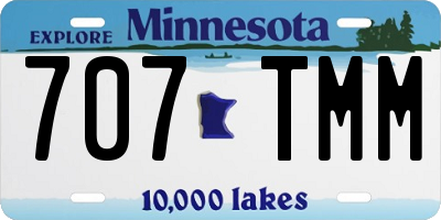 MN license plate 707TMM