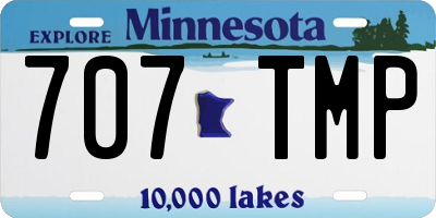 MN license plate 707TMP