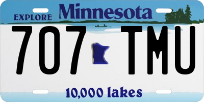 MN license plate 707TMU