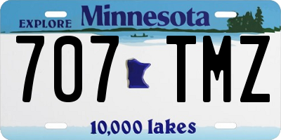 MN license plate 707TMZ
