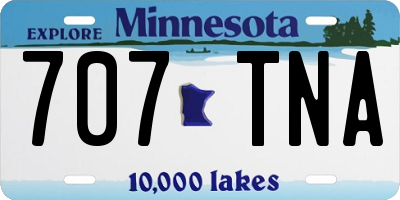 MN license plate 707TNA