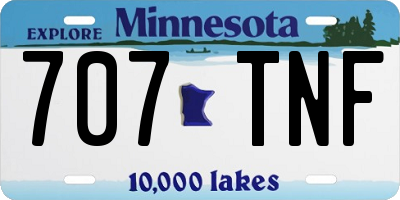 MN license plate 707TNF