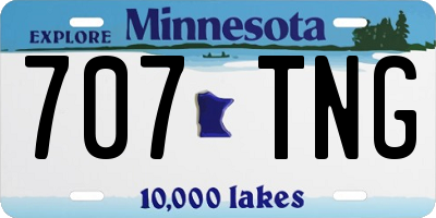 MN license plate 707TNG
