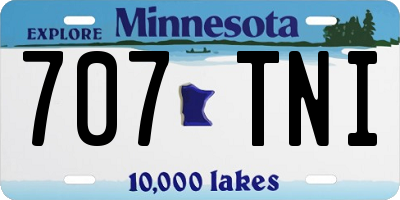 MN license plate 707TNI