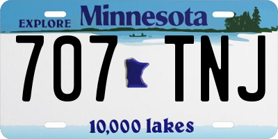 MN license plate 707TNJ