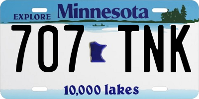 MN license plate 707TNK