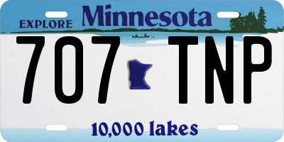 MN license plate 707TNP