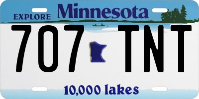 MN license plate 707TNT