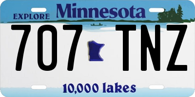 MN license plate 707TNZ