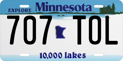 MN license plate 707TOL