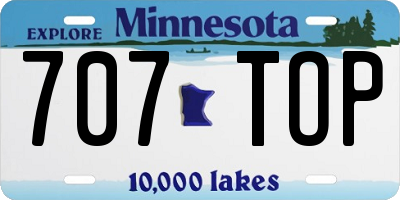 MN license plate 707TOP