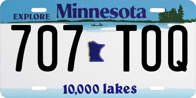 MN license plate 707TOQ