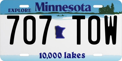 MN license plate 707TOW