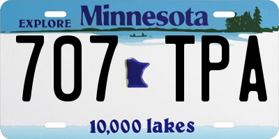 MN license plate 707TPA