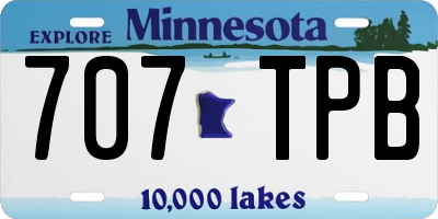 MN license plate 707TPB