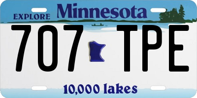 MN license plate 707TPE