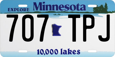 MN license plate 707TPJ