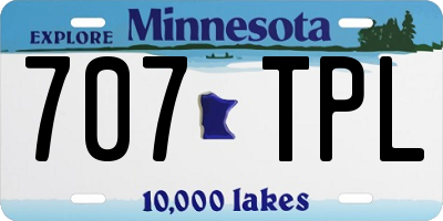 MN license plate 707TPL