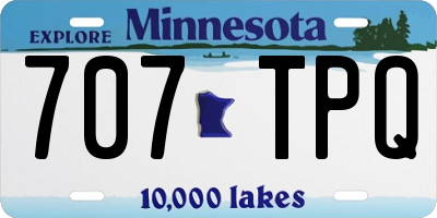 MN license plate 707TPQ