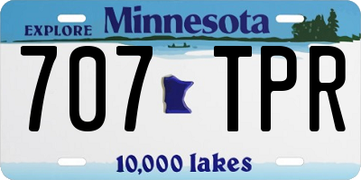 MN license plate 707TPR