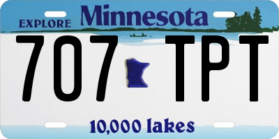 MN license plate 707TPT