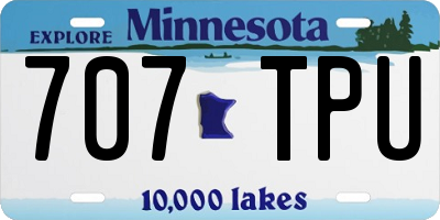 MN license plate 707TPU