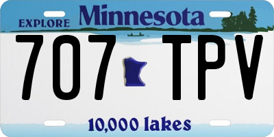 MN license plate 707TPV