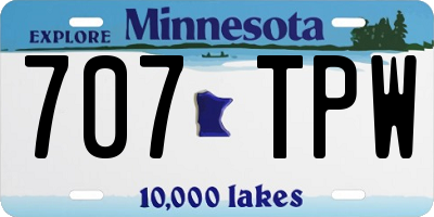MN license plate 707TPW
