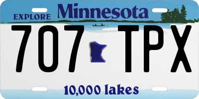 MN license plate 707TPX