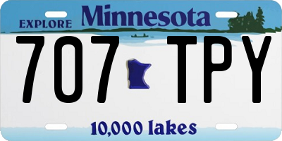 MN license plate 707TPY